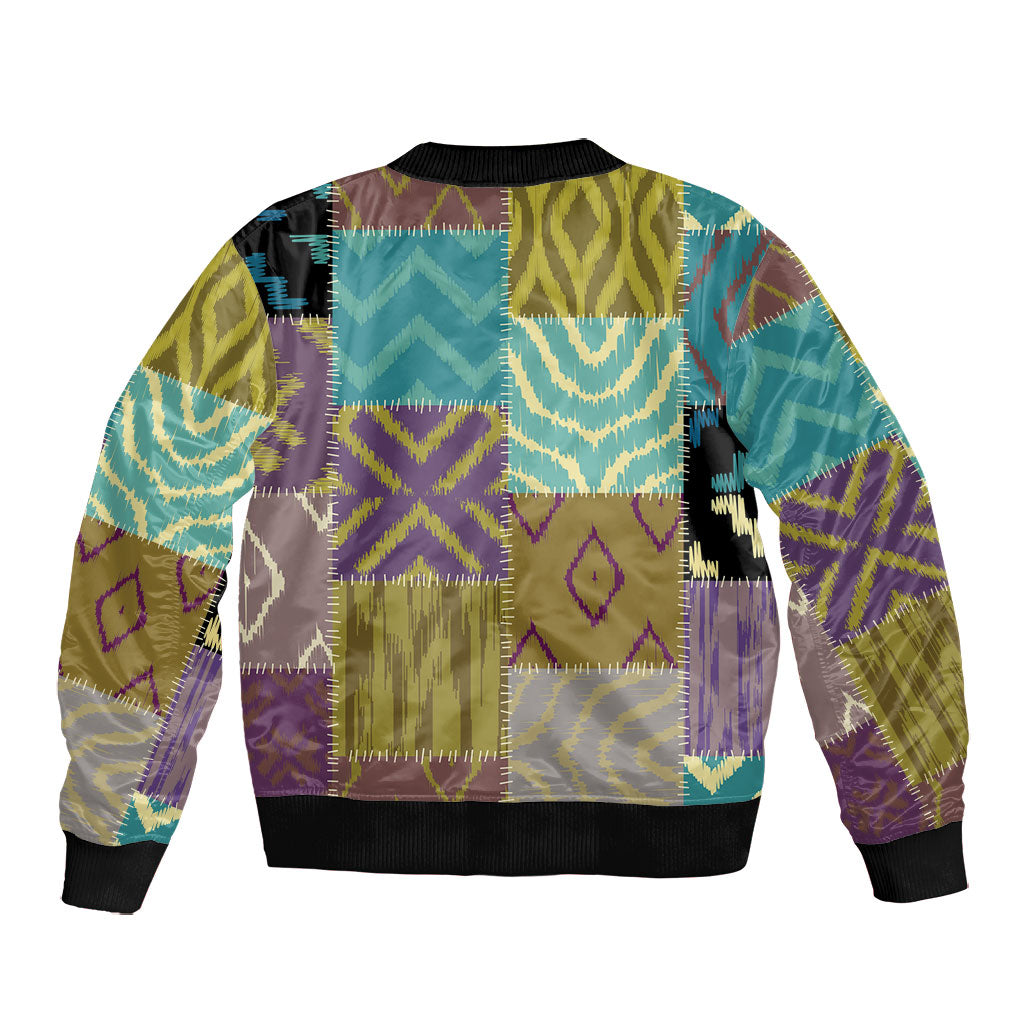 African American Quilt Inspired Bomber Jacket Cultural Heritage Ethnic Quilt Pattern