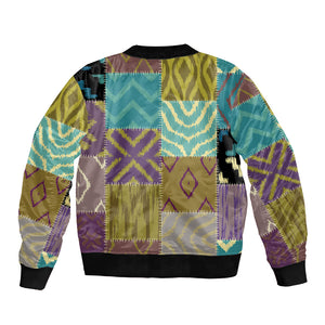African American Quilt Inspired Bomber Jacket Cultural Heritage Ethnic Quilt Pattern