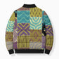 African American Quilt Inspired Bomber Puffer Jacket Cultural Heritage Ethnic Quilt Pattern