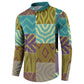 African American Quilt Inspired Button Sweatshirt Cultural Heritage Ethnic Quilt Pattern