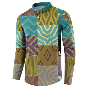 African American Quilt Inspired Button Sweatshirt Cultural Heritage Ethnic Quilt Pattern