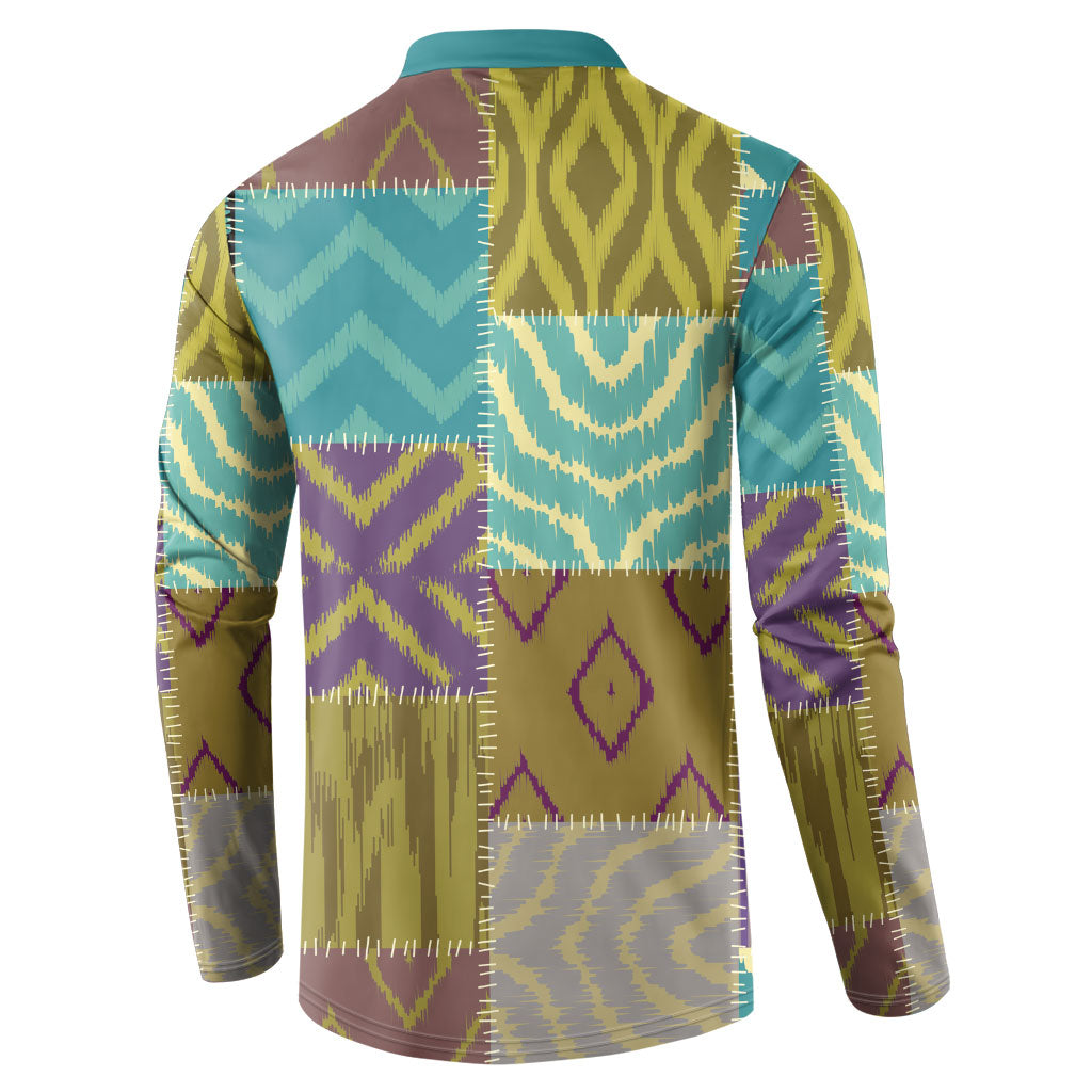 African American Quilt Inspired Button Sweatshirt Cultural Heritage Ethnic Quilt Pattern
