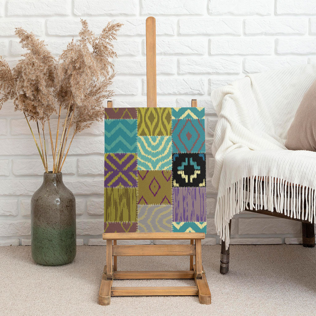 African American Quilt Inspired Canvas Wall Art Cultural Heritage Ethnic Quilt Pattern