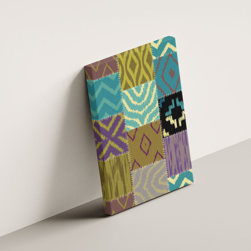 African American Quilt Inspired Canvas Wall Art Cultural Heritage Ethnic Quilt Pattern