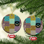 African American Quilt Inspired Ceramic Ornament Cultural Heritage Ethnic Quilt Pattern