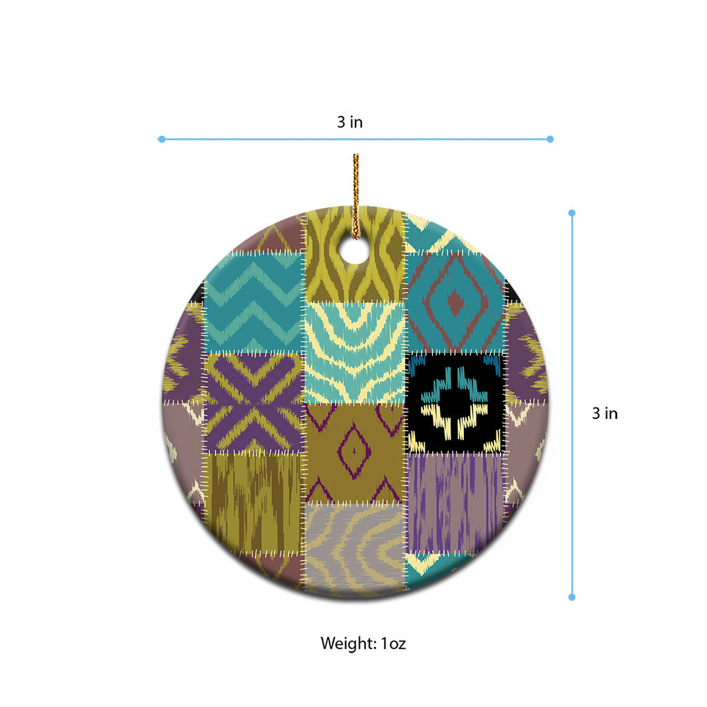 African American Quilt Inspired Ceramic Ornament Cultural Heritage Ethnic Quilt Pattern