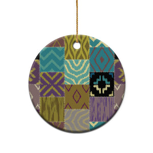 African American Quilt Inspired Ceramic Ornament Cultural Heritage Ethnic Quilt Pattern