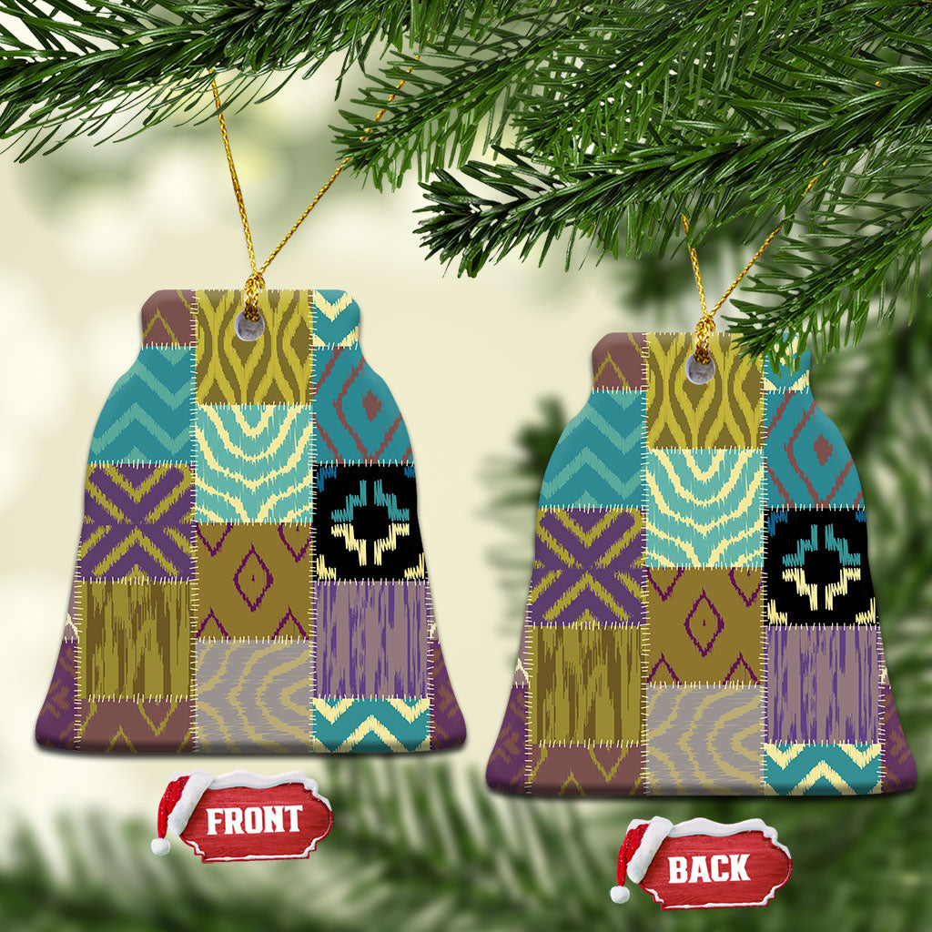 African American Quilt Inspired Ceramic Ornament Cultural Heritage Ethnic Quilt Pattern