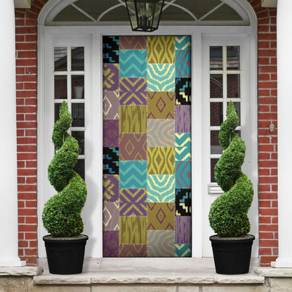 African American Quilt Inspired Door Cover Cultural Heritage Ethnic Quilt Pattern
