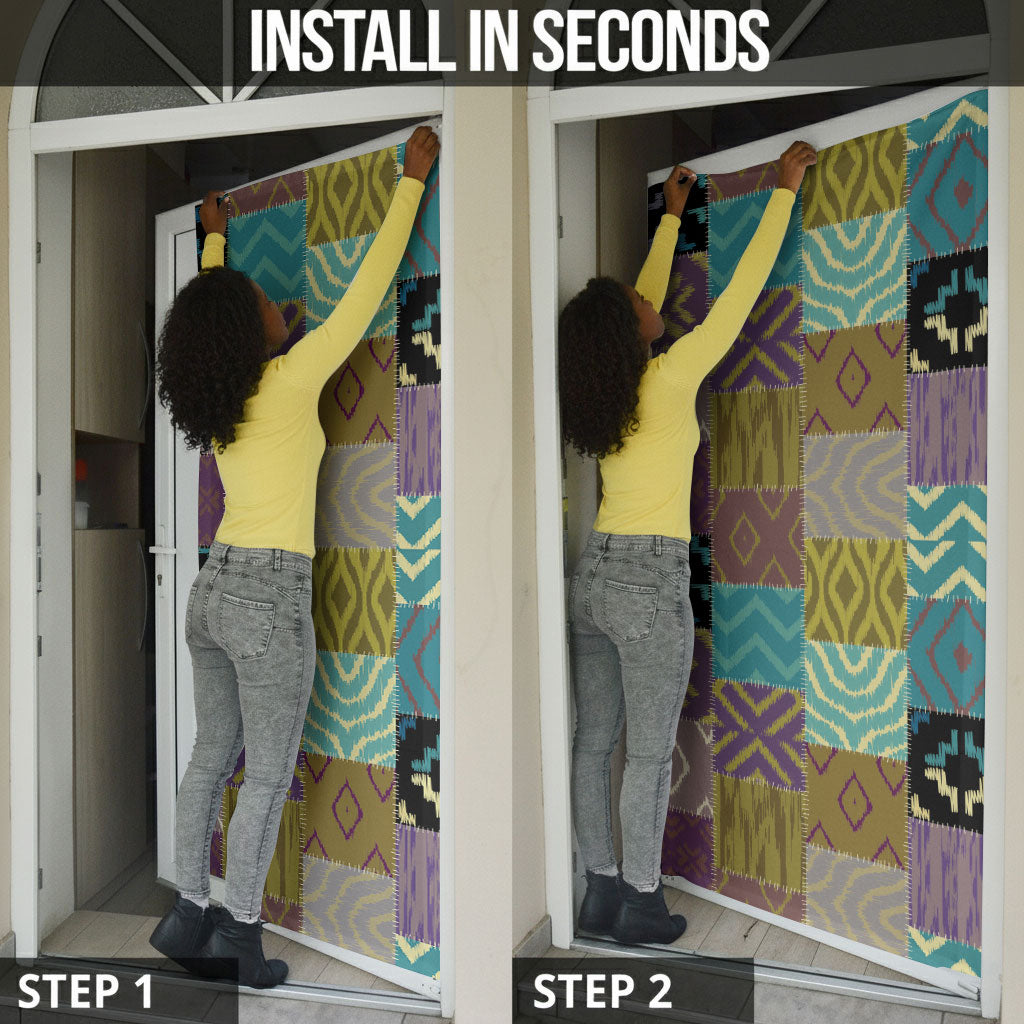 African American Quilt Inspired Door Cover Cultural Heritage Ethnic Quilt Pattern