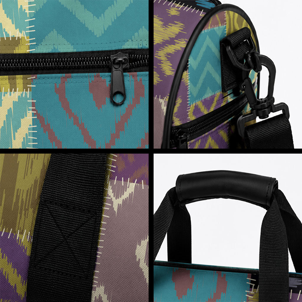 African American Quilt Inspired Duffle Bag Cultural Heritage Ethnic Quilt Pattern