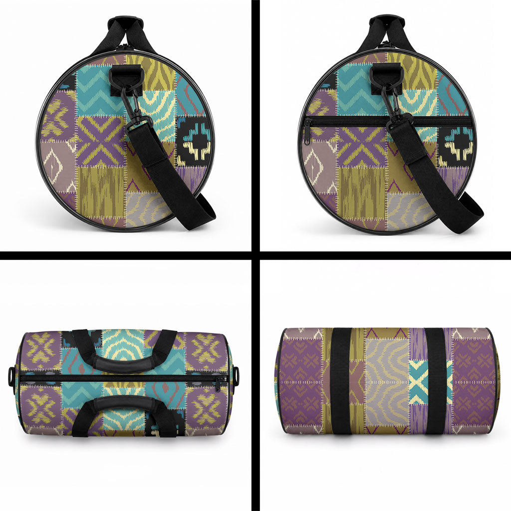 African American Quilt Inspired Duffle Bag Cultural Heritage Ethnic Quilt Pattern