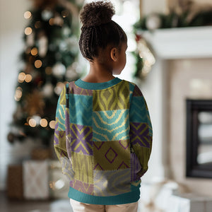 African American Quilt Inspired Kid Ugly Christmas Sweater Cultural Heritage Ethnic Quilt Pattern