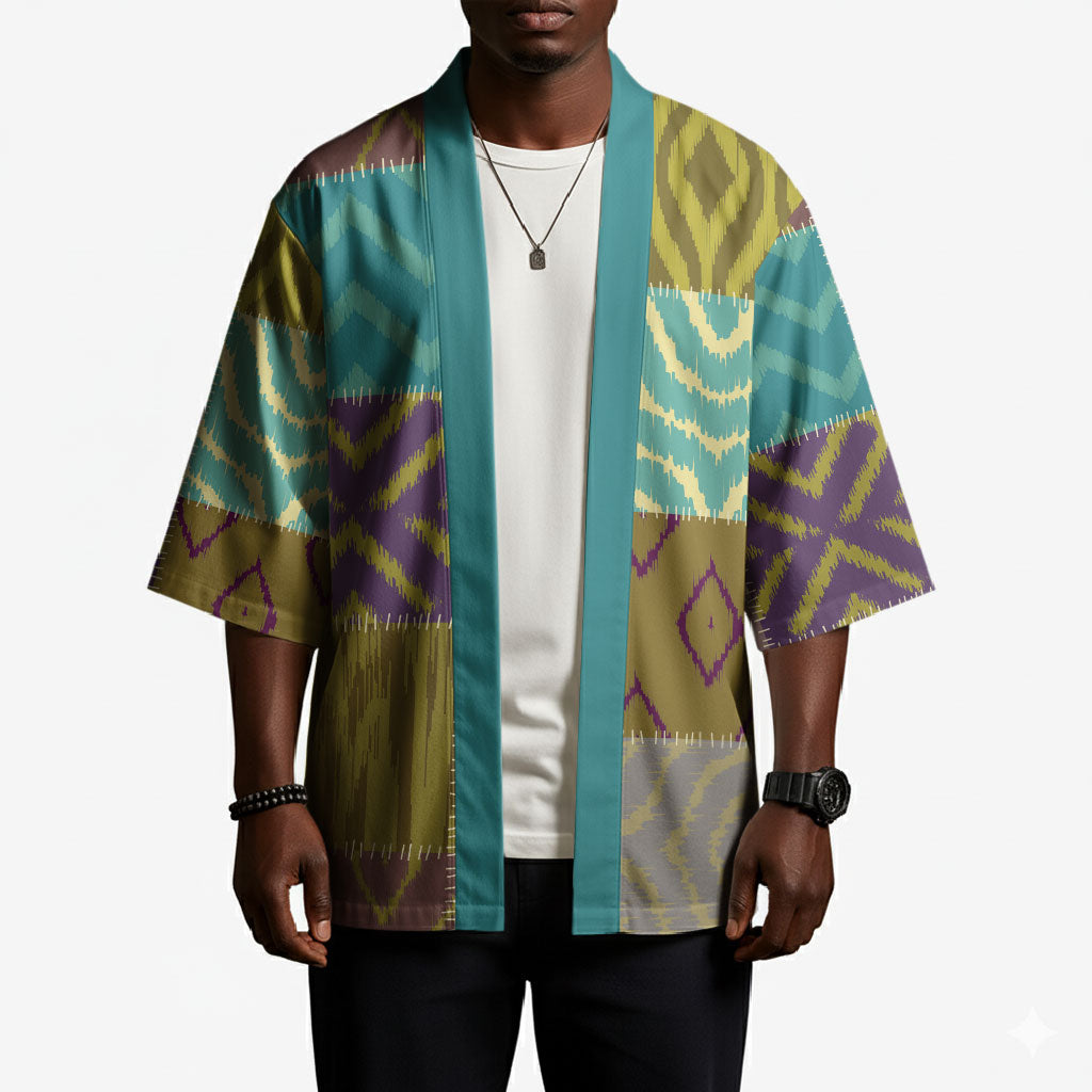 African American Quilt Inspired Kimono Cultural Heritage Ethnic Quilt Pattern