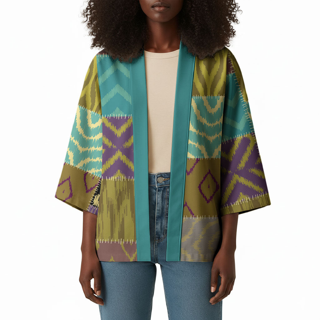 African American Quilt Inspired Kimono Cultural Heritage Ethnic Quilt Pattern