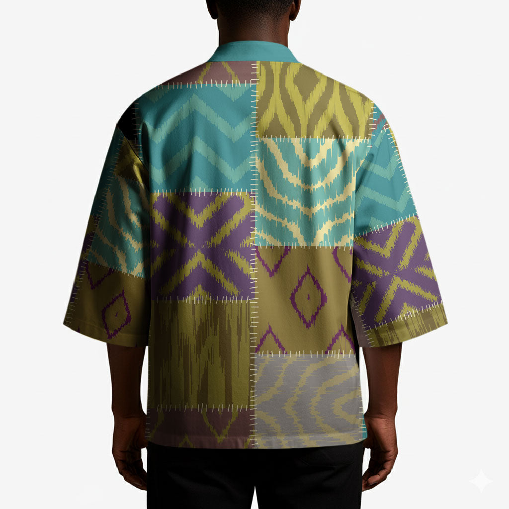 African American Quilt Inspired Kimono Cultural Heritage Ethnic Quilt Pattern