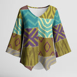 African American Quilt Inspired Kimono Sleeve Blouse Cultural Heritage Ethnic Quilt Pattern