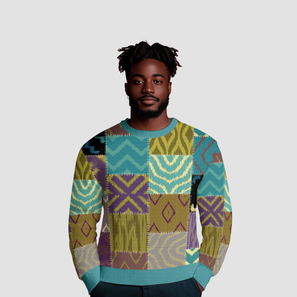 African American Quilt Inspired Ugly Christmas Sweater Cultural Heritage Ethnic Quilt Pattern