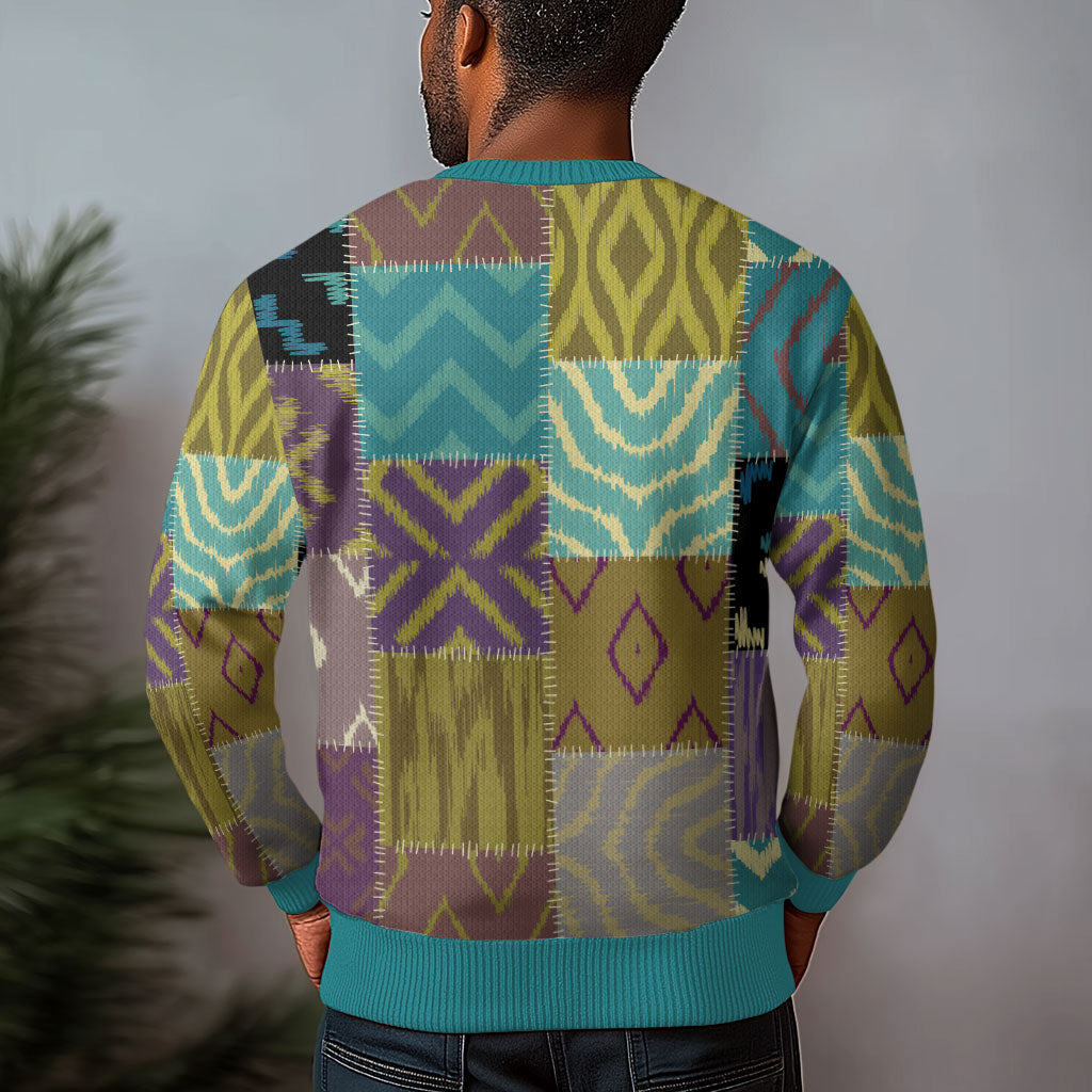 African American Quilt Inspired Ugly Christmas Sweater Cultural Heritage Ethnic Quilt Pattern