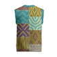 African American Quilt Inspired Christmas Knitted V-Neck Vest Cultural Heritage Ethnic Quilt Pattern