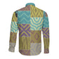 African American Quilt Inspired Long Sleeve Button Shirt Cultural Heritage Ethnic Quilt Pattern