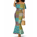 African American Quilt Inspired Mermaid Dress Cultural Heritage Ethnic Quilt Pattern