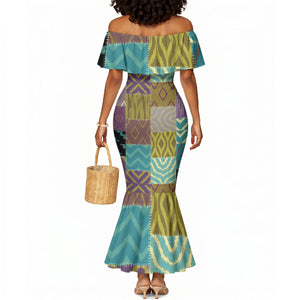 African American Quilt Inspired Mermaid Dress Cultural Heritage Ethnic Quilt Pattern