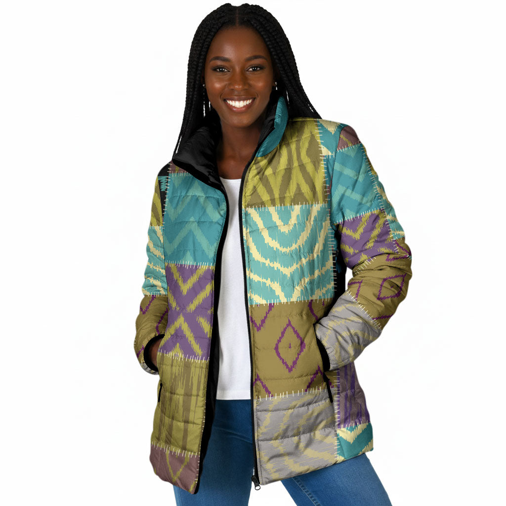 African American Quilt Inspired Padded Jacket Cultural Heritage Ethnic Quilt Pattern