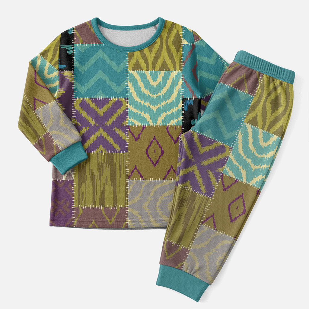 African American Quilt Inspired Christmas Pajama Set Cultural Heritage Ethnic Quilt Pattern