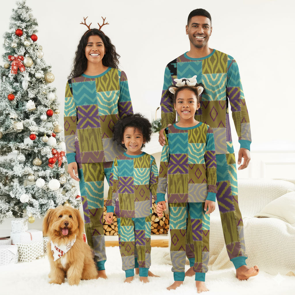 African American Quilt Inspired Christmas Pajama Set Cultural Heritage Ethnic Quilt Pattern