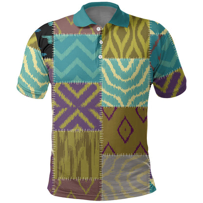 African American Quilt Inspired Polo Shirt Cultural Heritage Ethnic Quilt Pattern
