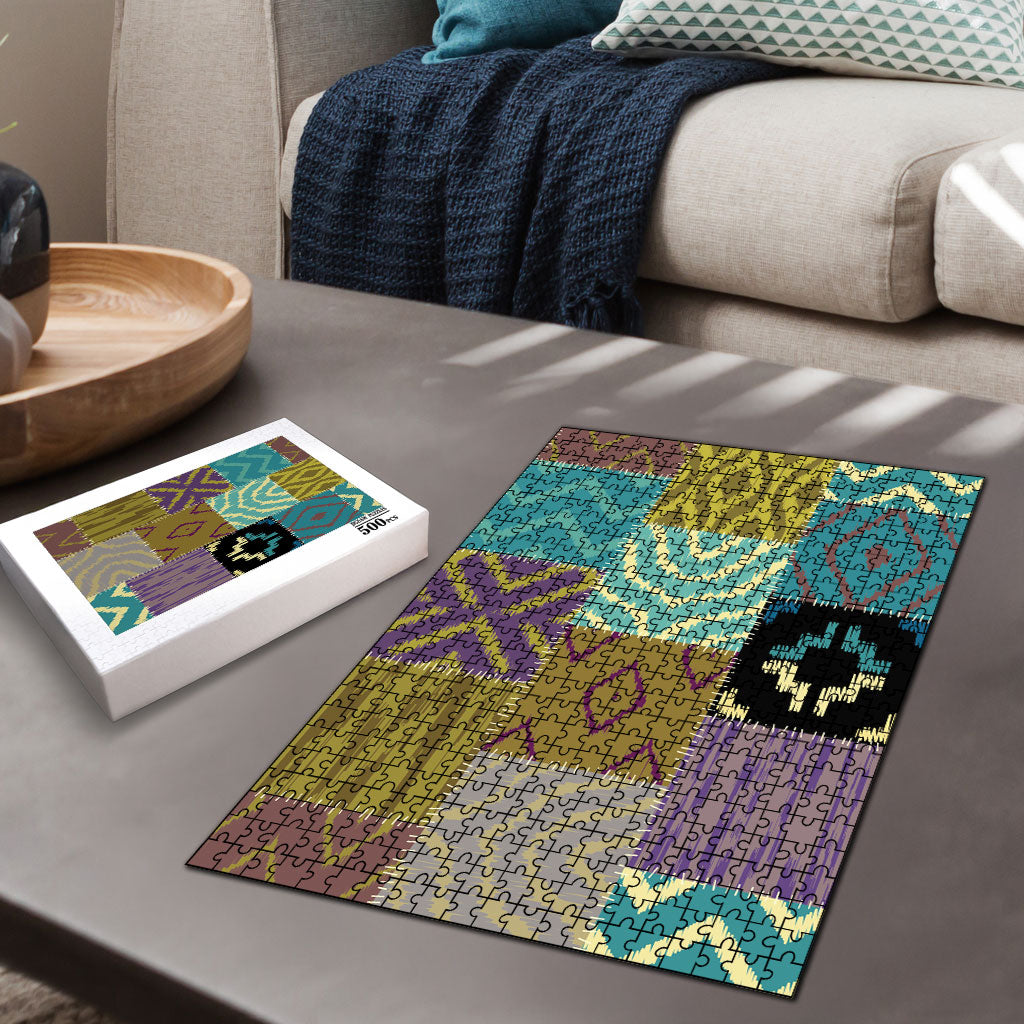 African American Quilt Inspired Puzzle Cultural Heritage Ethnic Quilt Pattern