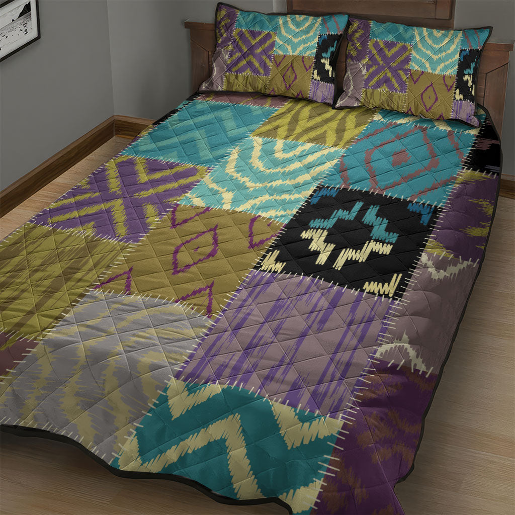African American Quilt Inspired Quilt Bed Set Cultural Heritage Ethnic Quilt Pattern