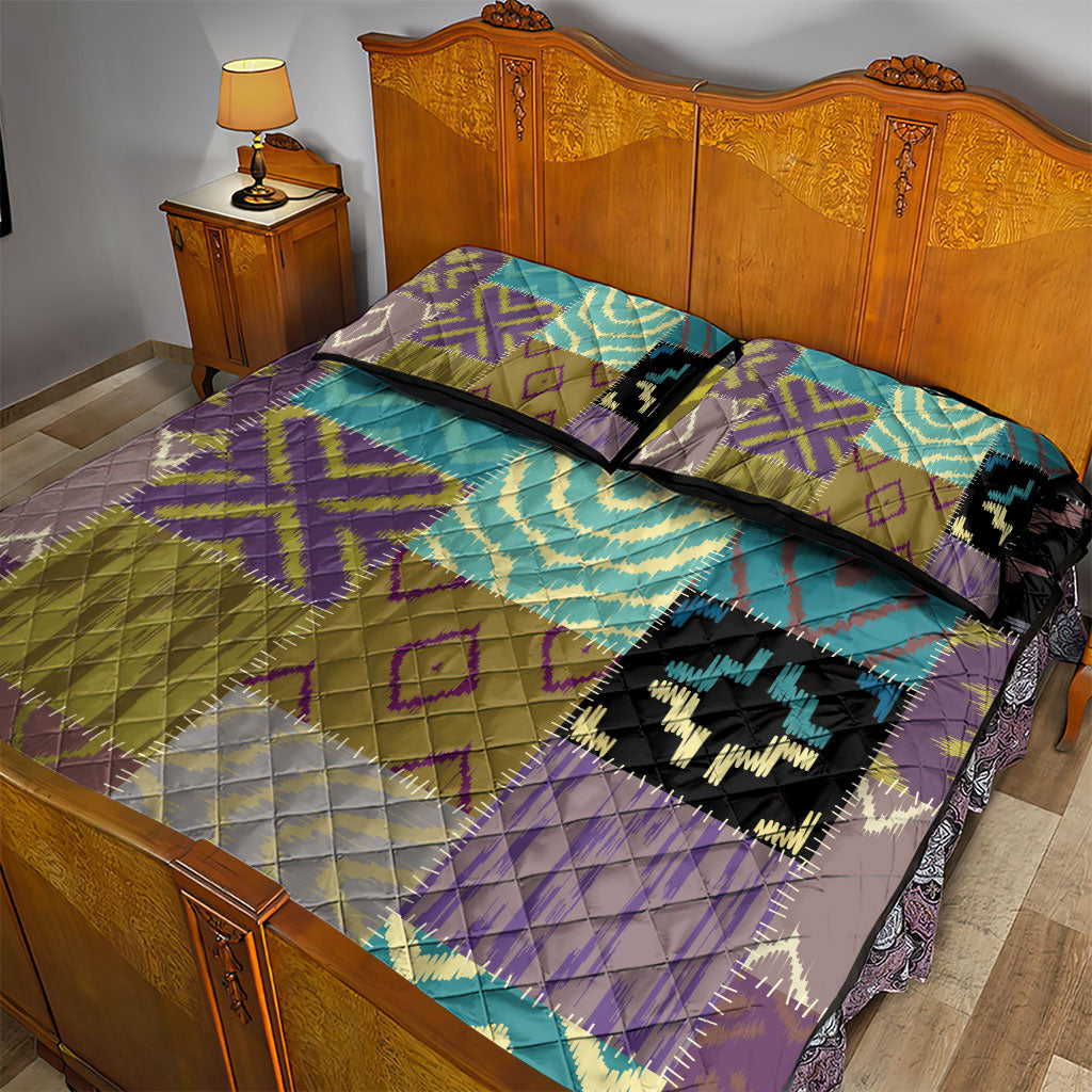 African American Quilt Inspired Quilt Bed Set Cultural Heritage Ethnic Quilt Pattern