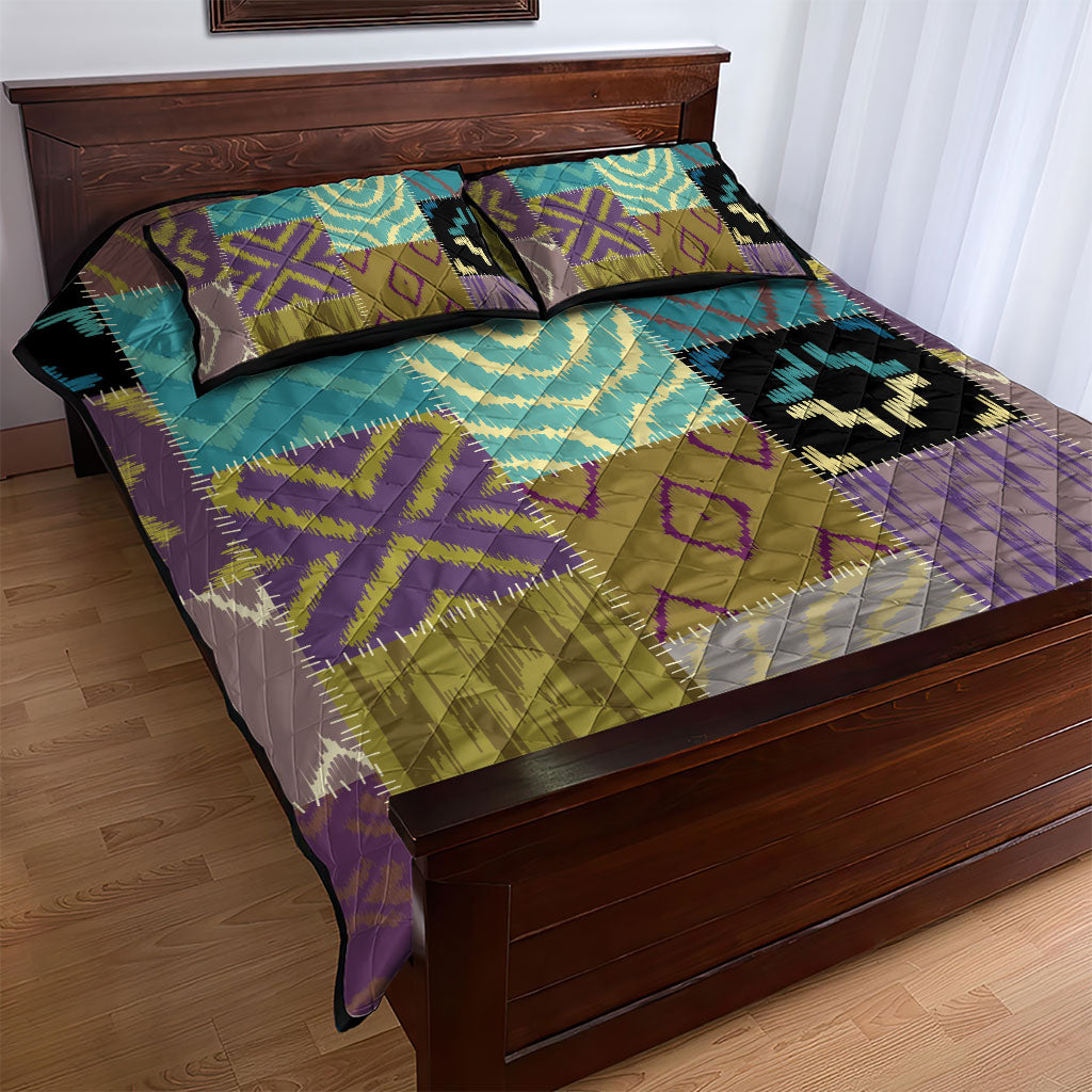 African American Quilt Inspired Quilt Bed Set Cultural Heritage Ethnic Quilt Pattern