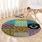 African American Quilt Inspired Round Carpet Cultural Heritage Ethnic Quilt Pattern