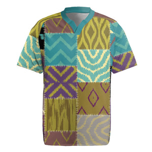 African American Quilt Inspired Rugby Jersey Cultural Heritage Ethnic Quilt Pattern