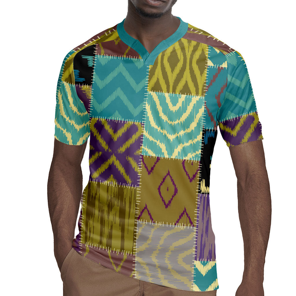 African American Quilt Inspired Rugby Jersey Cultural Heritage Ethnic Quilt Pattern