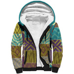 African American Quilt Inspired Sherpa Hoodie Cultural Heritage Ethnic Quilt Pattern