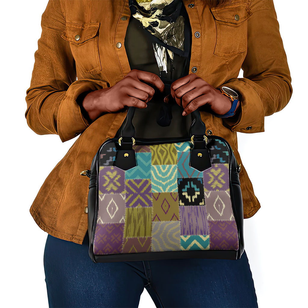 African American Quilt Inspired Shoulder Handbag Cultural Heritage Ethnic Quilt Pattern