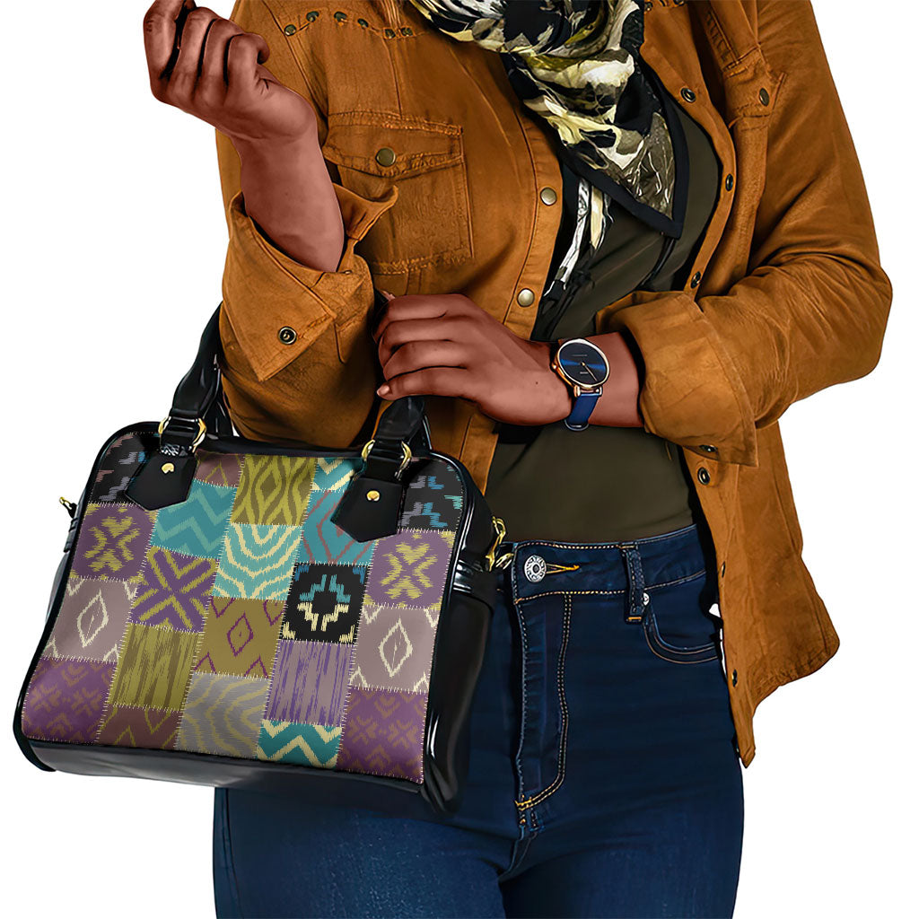 African American Quilt Inspired Shoulder Handbag Cultural Heritage Ethnic Quilt Pattern