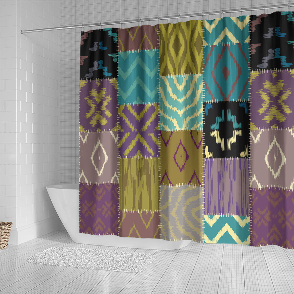 African American Quilt Inspired Shower Curtain Cultural Heritage Ethnic Quilt Pattern