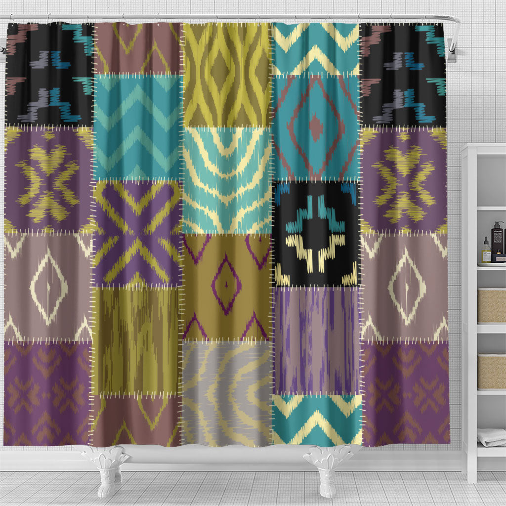 African American Quilt Inspired Shower Curtain Cultural Heritage Ethnic Quilt Pattern