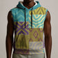African American Quilt Inspired Sleeveless Hoodie Cultural Heritage Ethnic Quilt Pattern