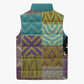 African American Quilt Inspired Sleeveless Puffer Jacket Cultural Heritage Ethnic Quilt Pattern