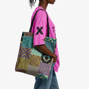 African American Quilt Inspired Tote Bag Cultural Heritage Ethnic Quilt Pattern