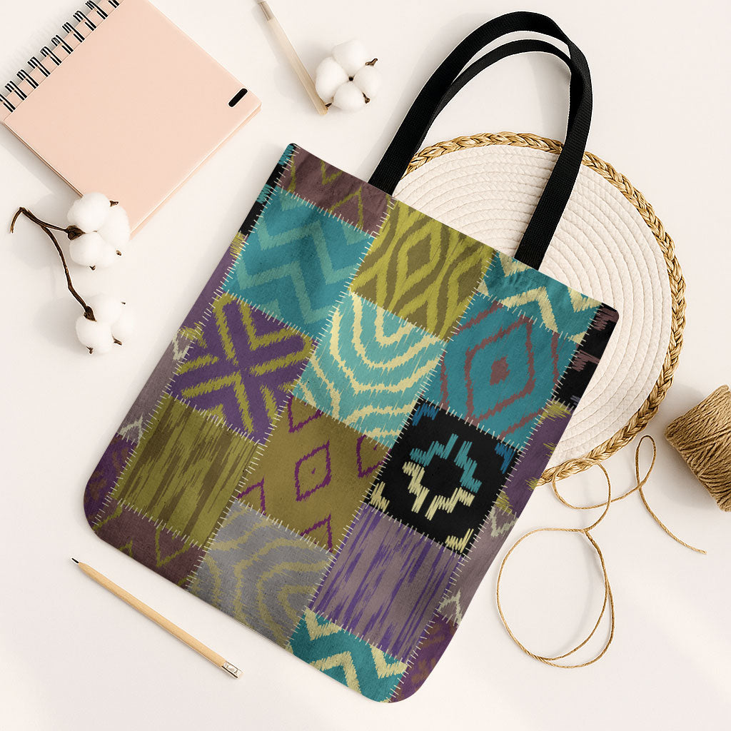 African American Quilt Inspired Tote Bag Cultural Heritage Ethnic Quilt Pattern