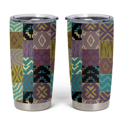 African American Quilt Inspired Tumbler Cup Cultural Heritage Ethnic Quilt Pattern