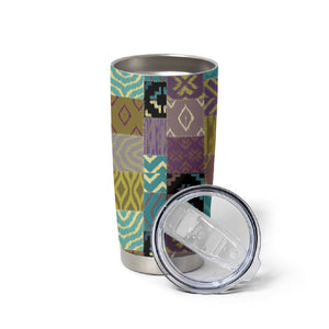 African American Quilt Inspired Tumbler Cup Cultural Heritage Ethnic Quilt Pattern