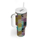 African American Quilt Inspired Tumbler With Handle Cultural Heritage Ethnic Quilt Pattern